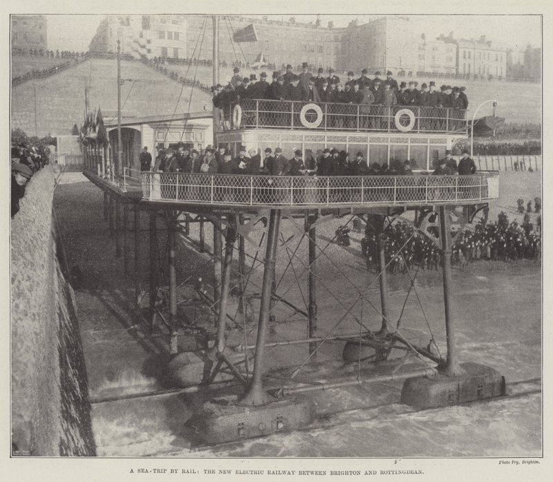 A Sea-Trip by Rail, the New Electric Railway between Brighton and Rottingdean by English Photographer