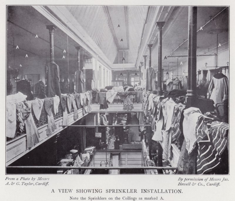 A view showing sprinkler installation by English Photographer
