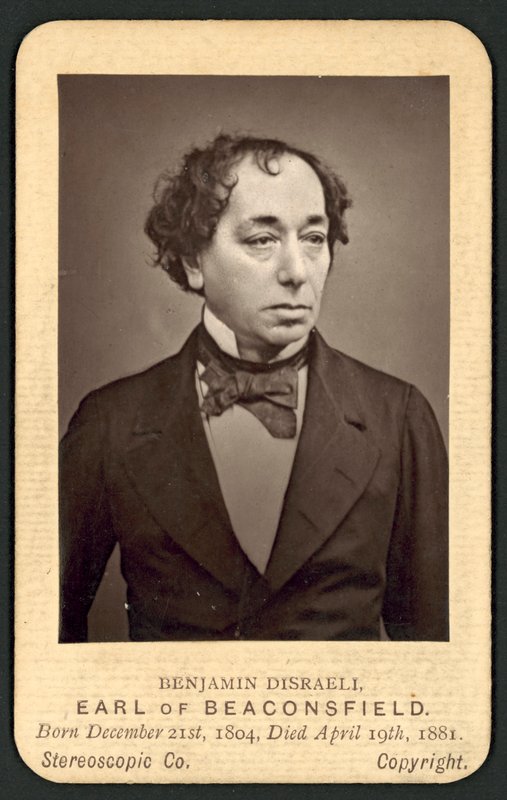 Benjamin Disraeli, Earl of Beaconsfield, Memorial Photo Card by English Photographer