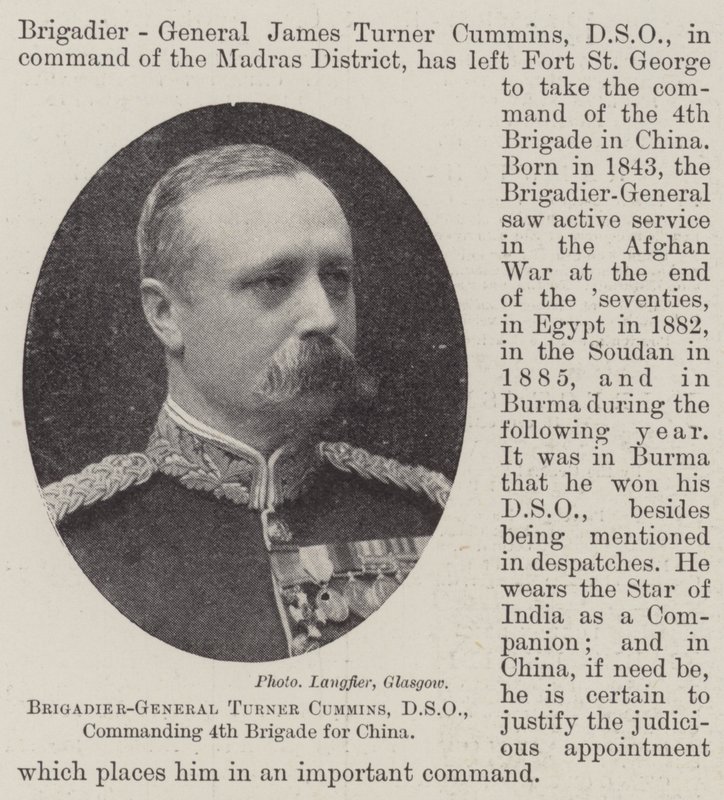 Brigadier-General Turner Cummins, DSO, Commanding 4th Brigade for China by English Photographer