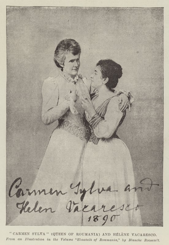 Carmen Sylva (Queen of Romania) and Helene Vacaresco by English Photographer