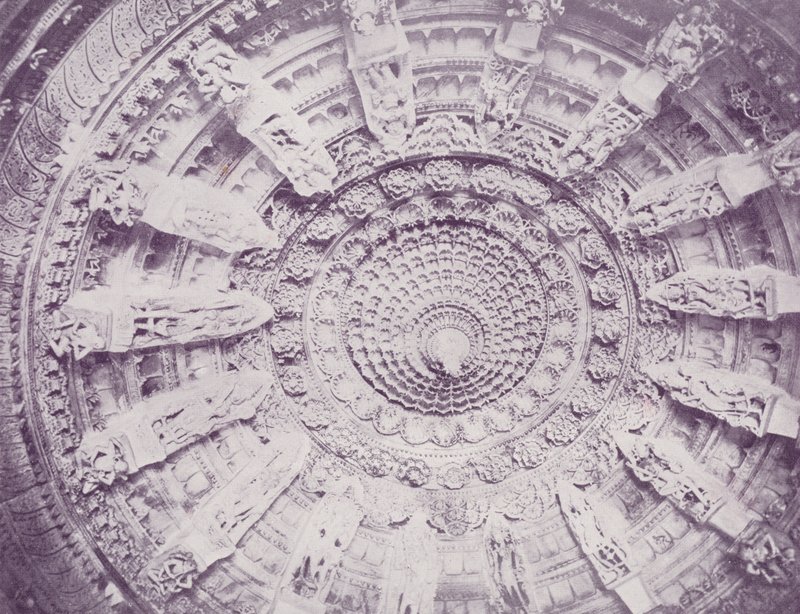 Carved Ceiling, Jain Temple, Mount Abu by English Photographer