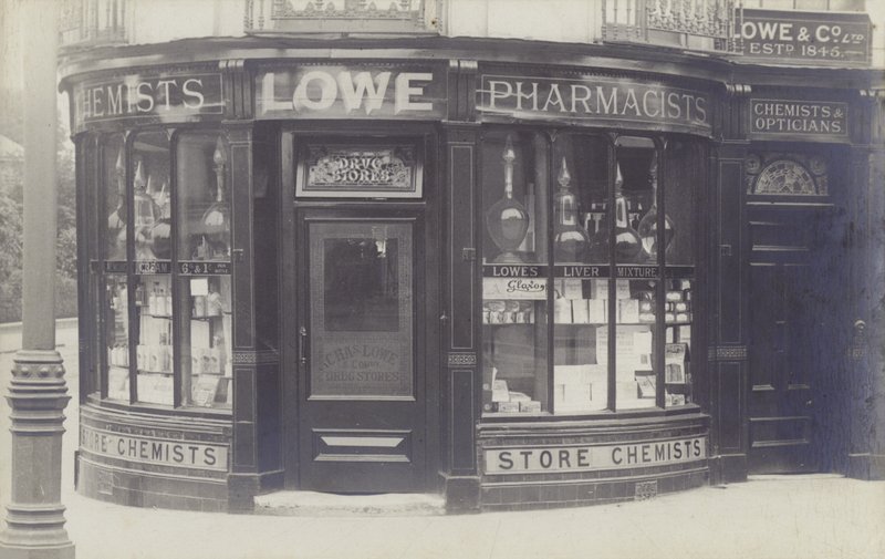Charles Lowe & Co Drug Store, Newbury, Berkshire by English Photographer