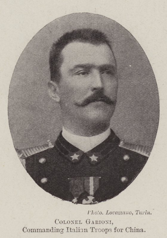 Colonel Garioni, commanding Italian Troops for China by English Photographer