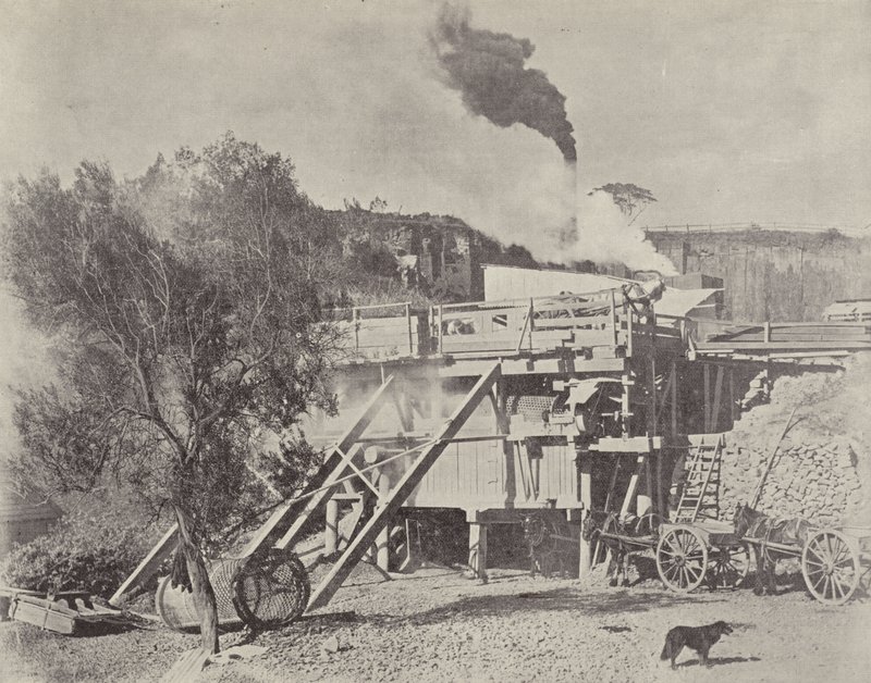 Crushing Stone, Kiama Quarries, New South Wales by English Photographer