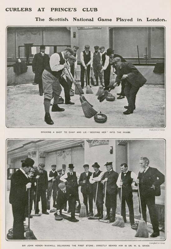 Curlers at Princes Club, the Scottish National Game in London by English Photographer