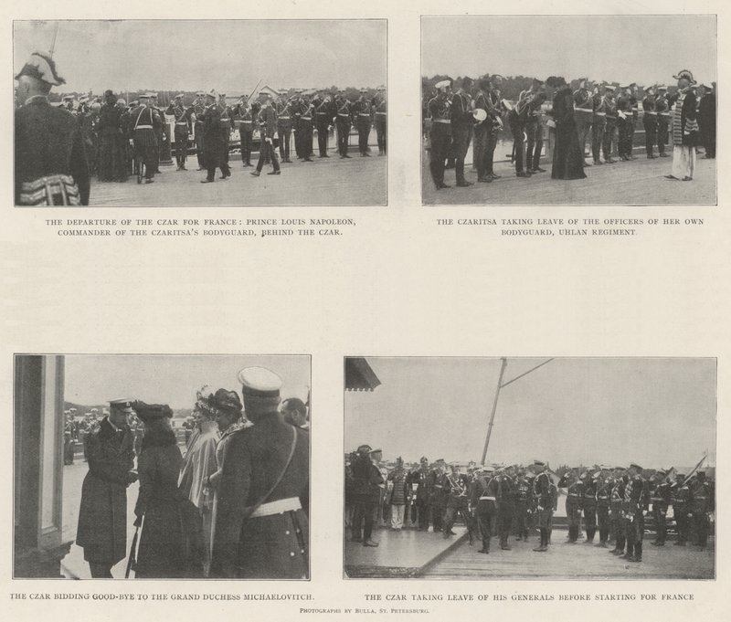 Departure of the Czar and Czaritsa for France by English Photographer