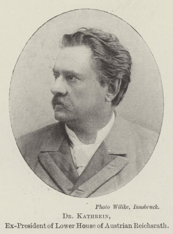 Dr Kathrein, Ex-President of Lower House of Austrian Reichsrath by English Photographer