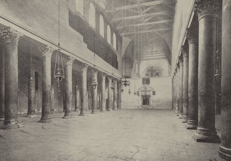 Entrance to the Church of the Nativity, built upon the site of the inn where Christ was born by English Photographer