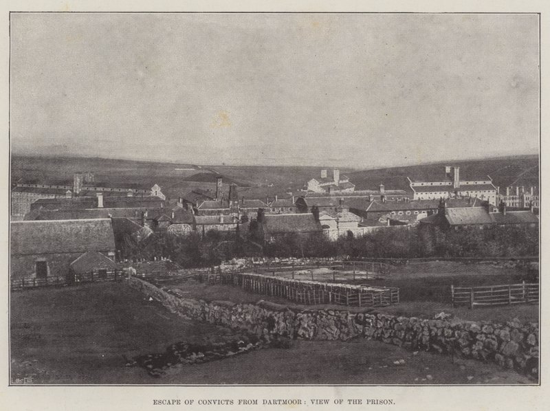 Escape of Convicts from Dartmoor, View of the Prison by English Photographer