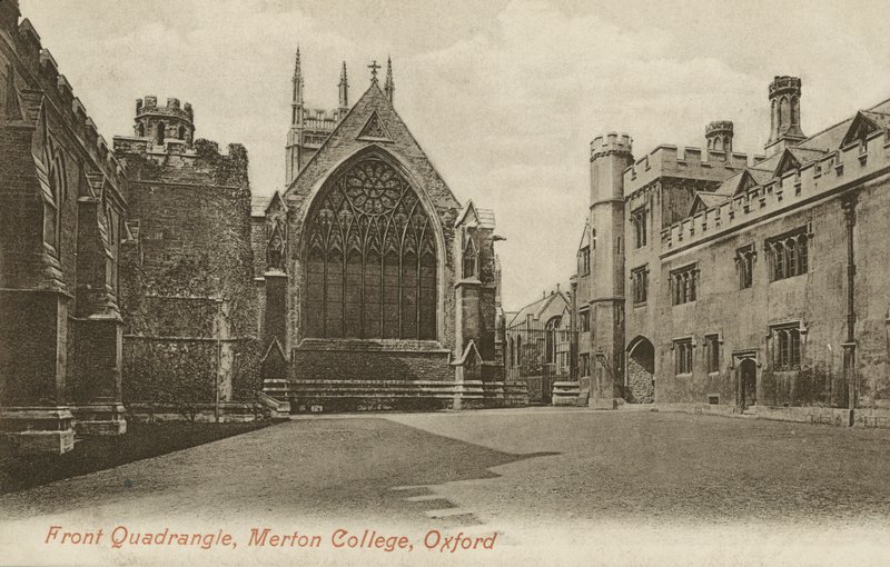 Front Quad, Merton College, Oxford, Oxfordshire by English Photographer