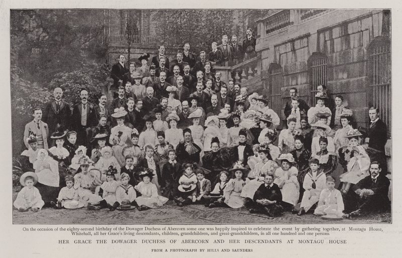 Her Grace the Dowager Duchess of Abercorn and Her Descendants at Montagu House by English Photographer