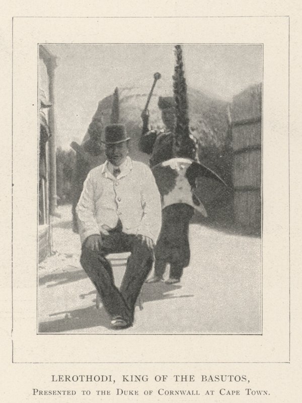 Lerothodi, King of the Basutos, Presented to the Duke of Cornwall at Cape Town by English Photographer