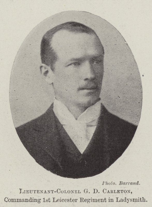 Lieutenant-Colonel G D Carleton, commanding 1st Leicester Regiment in Ladysmith by English Photographer