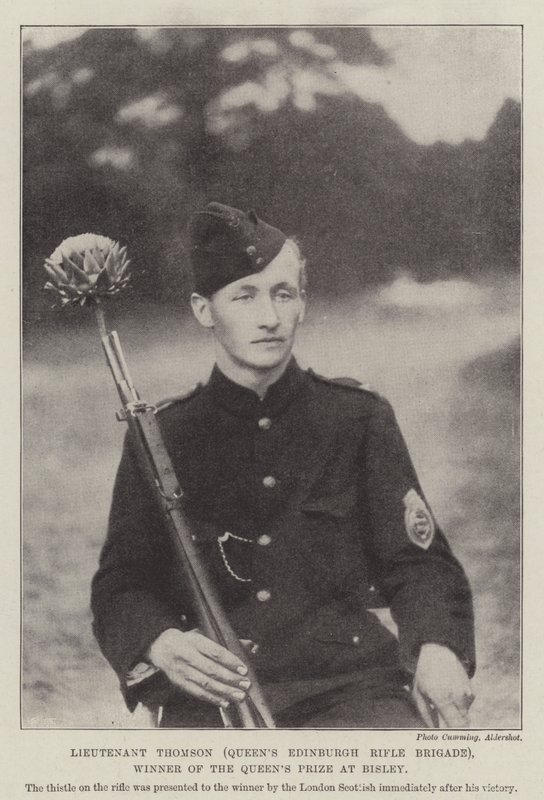 Lieutenant Thomson (Queens Edinburgh Rifle Brigade), Winner of the Queens Prize at Bisley by English Photographer