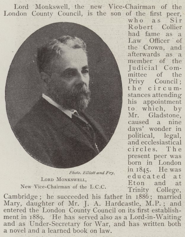 Lord Monkswell, New Vice-Chairman of the LCC by English Photographer