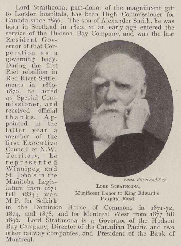 Lord Strathcona, Munificent Donor to King Edward