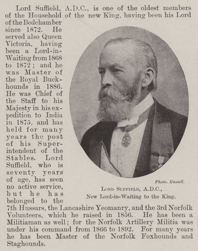 Lord Suffield, ADC, New Lord-in-Waiting to the King by English Photographer