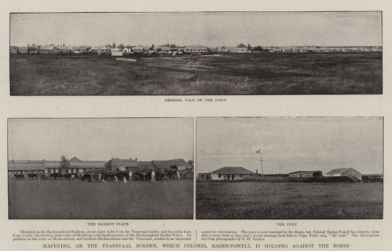 Mafeking, on the Transvaal Border, which Colonel Baden-Powell is holding against the Boers by English Photographer