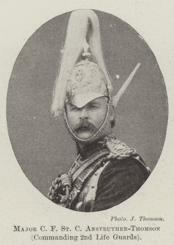 Major C F St C Anstruther-Thomson, commanding 2nd Life Guards by English Photographer