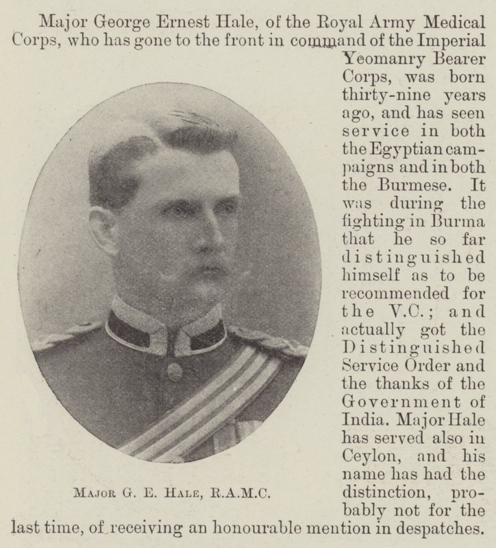 Major G E Hale, RAMC by English Photographer