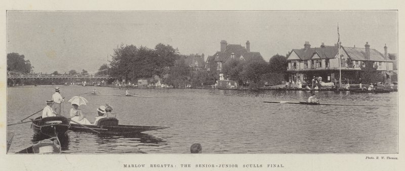 Marlow Regatta, the Senior-Junior Sculls Final by English Photographer