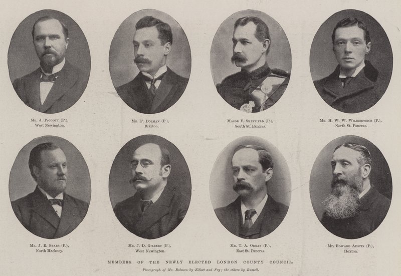 Members of the Newly Elected London County Council by English Photographer