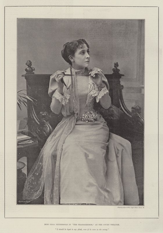 Miss Olga Nethersole in The Transgressor, at the Court Theatre by English Photographer