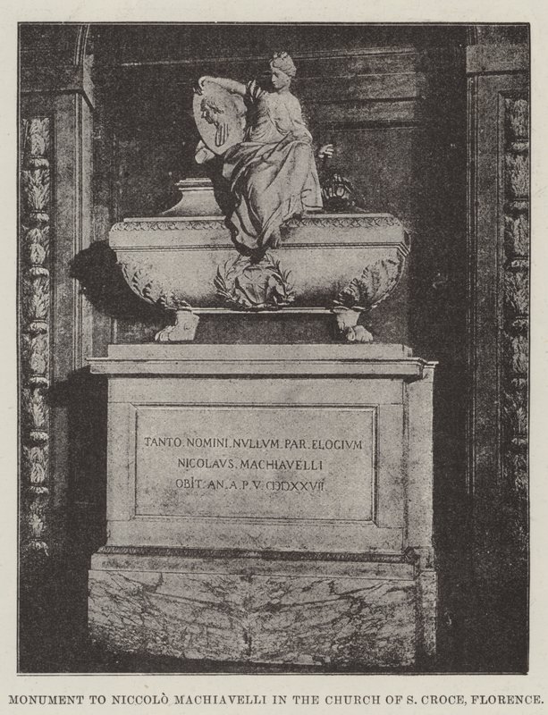 Monument to Niccolò Machiavelli in the Church of Santa Croce, Florence by English Photographer