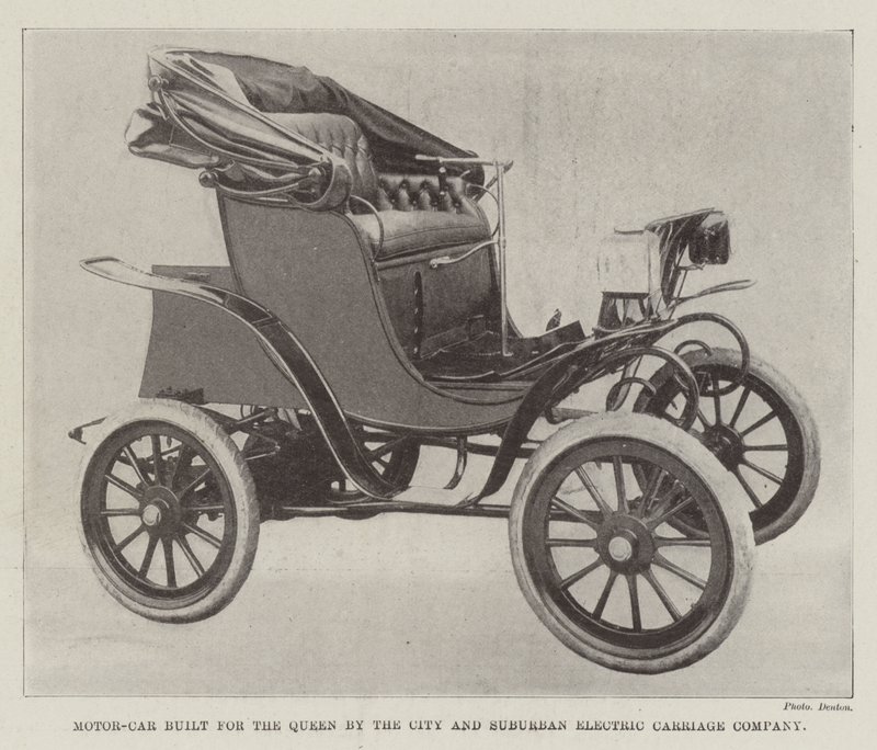 Motor-Car built for the Queen by the City and Suburban Electric Carriage Company by English Photographer