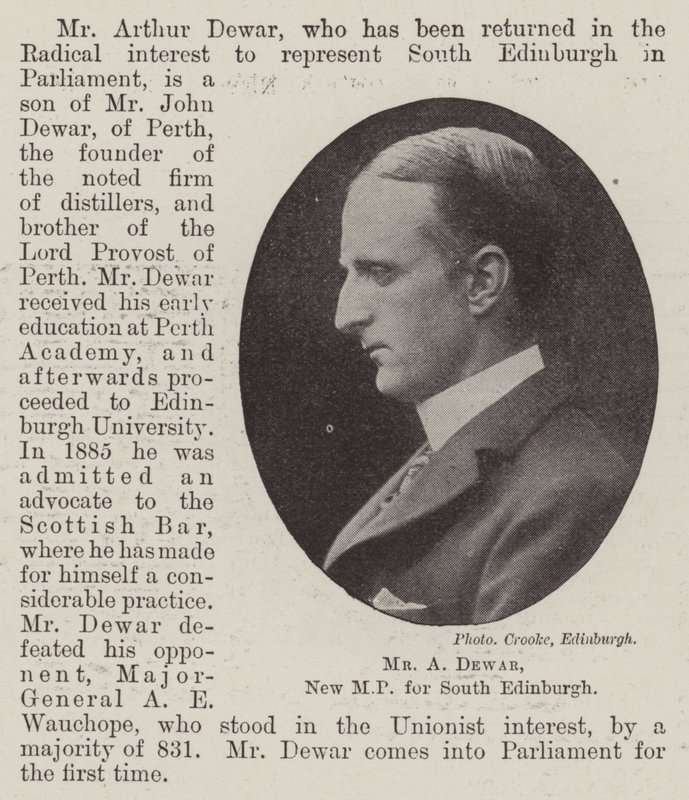 Mr. A. Dewar, New MP for South Edinburgh by English Photographer