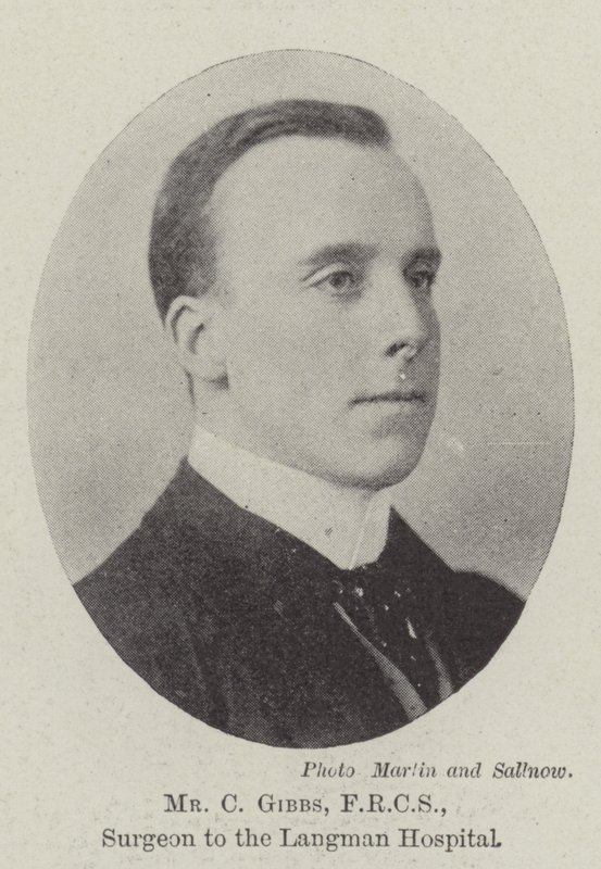 Mr C Gibbs, FRCS, Surgeon to the Langman Hospital by English Photographer