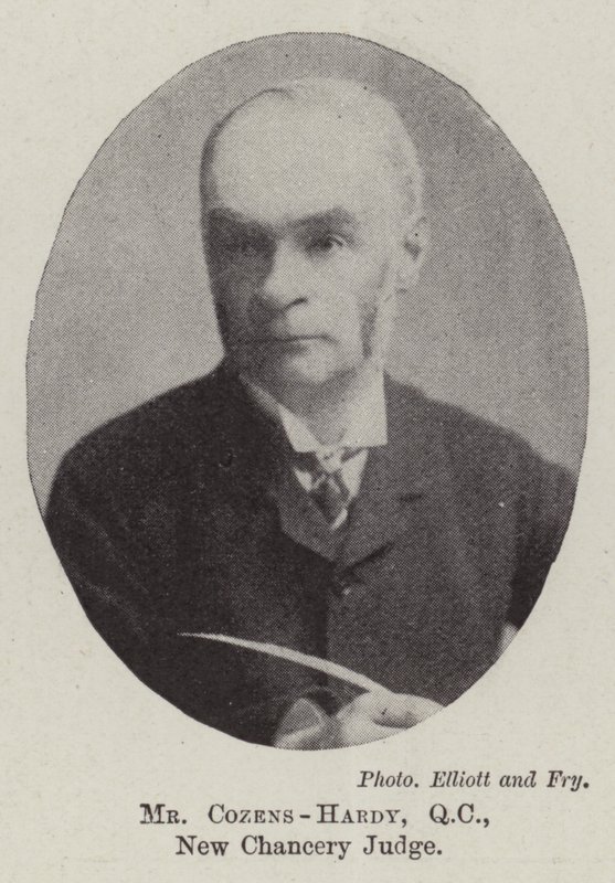 Mr Cozens-Hardy, QC, New Chancery Judge by English Photographer