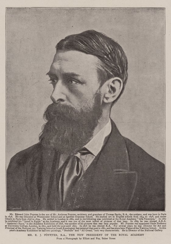Mr E J Poynter, RA, the New President of the Royal Academy by English Photographer
