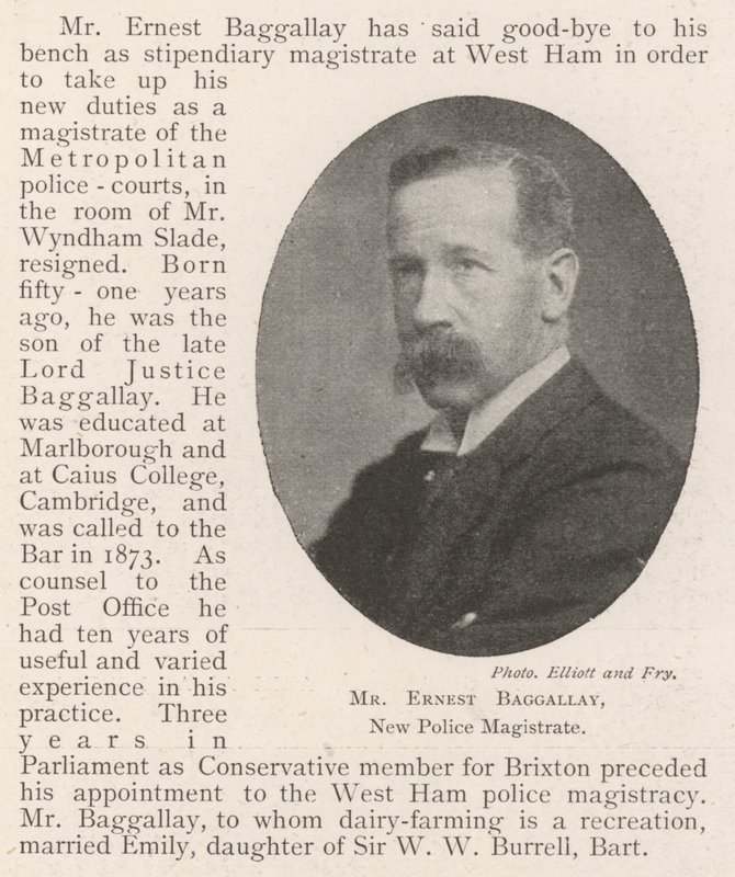 Mr Ernest Baggallay, New Police Magistrate by English Photographer