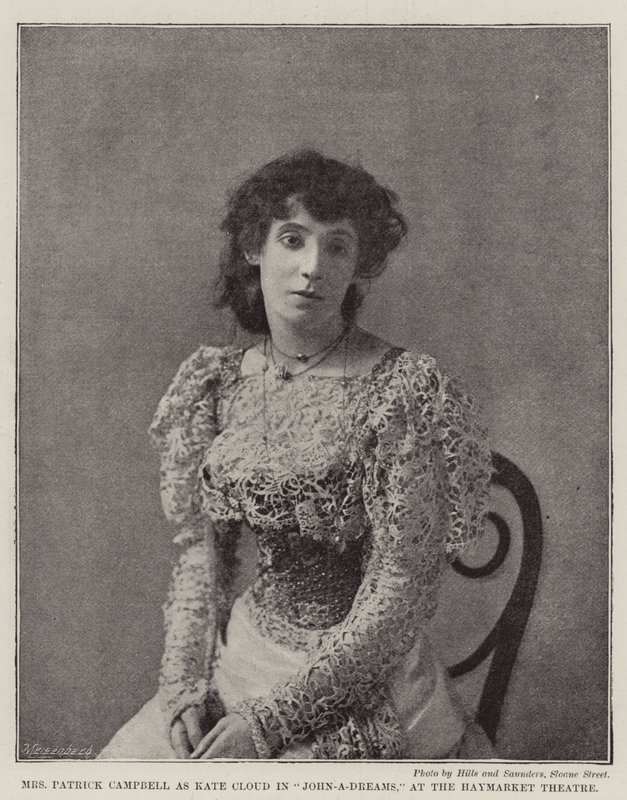 Mrs Patrick Campbell as Kate Cloud in John-a-Dreams at the Haymarket Theatre by English Photographer