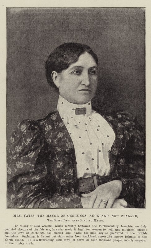 Mrs Yates, the Mayor of Onehunga, Auckland, New Zealand, the First Lady ever elected Mayor by English Photographer