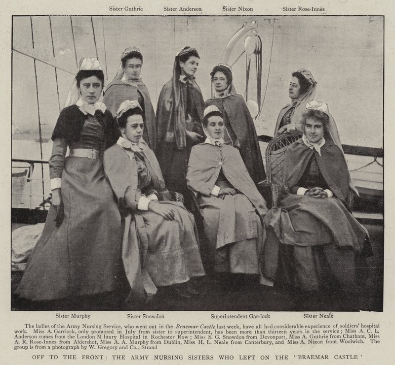 Off to the Front, the Army Nursing Sisters who left on the Braemar Castle by English Photographer