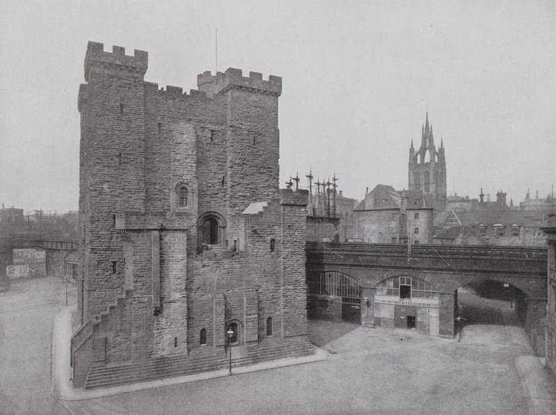Old Castle, Black Gate, and Cathedral, Newcastle by English Photographer