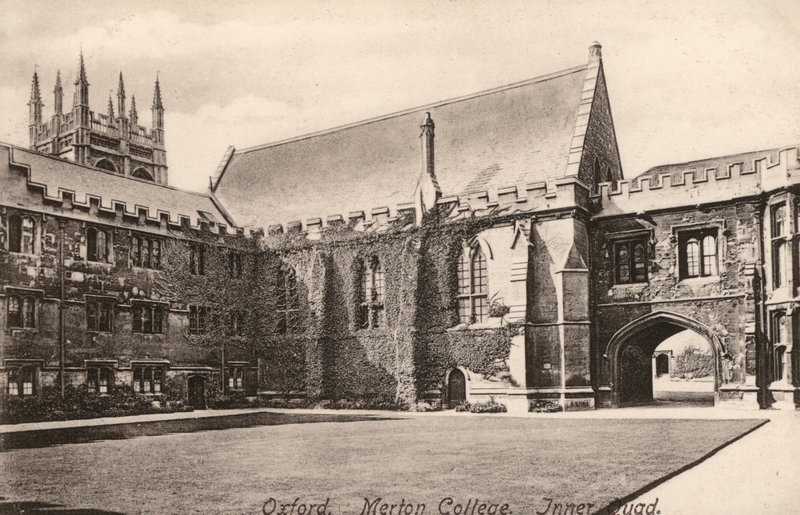 Oxford, Merton College, Inner Quad by English Photographer