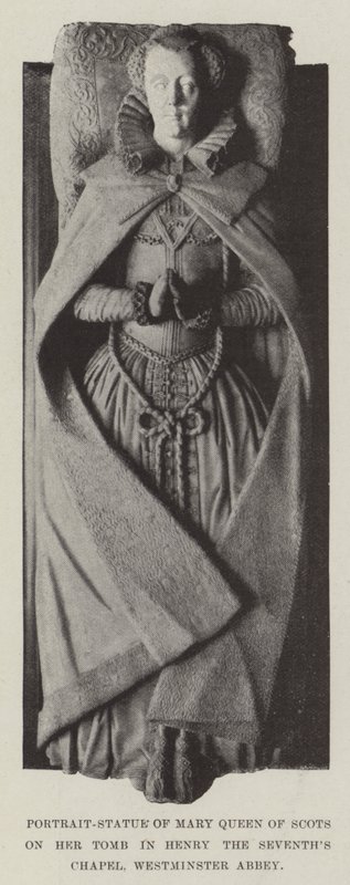 Portrait-Statue of Mary Queen of Scots on her Tomb in Henry the Seventh