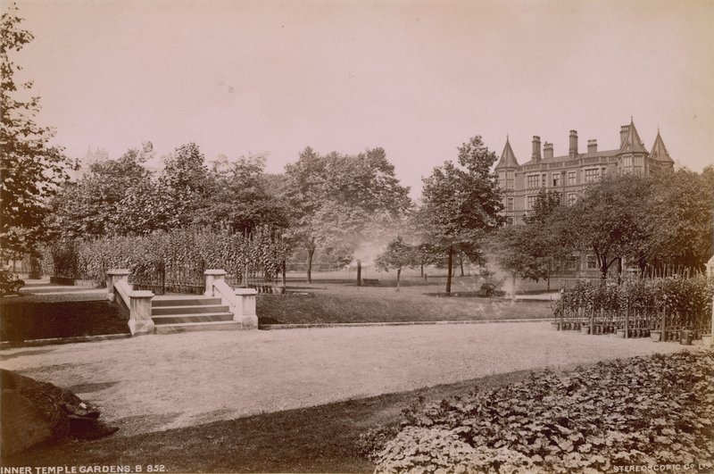 Postcard with the Inner Temple Gardens by English Photographer