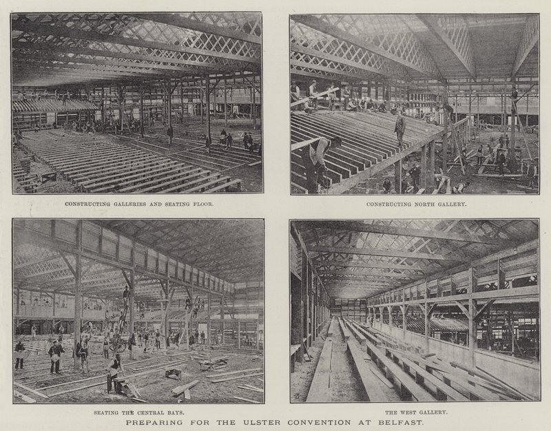 Preparing for the Ulster Convention at Belfast by English Photographer