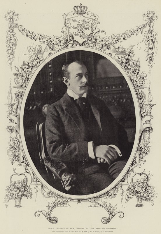 Prince Adolphus of Teck, married to Lady Margaret Grosvenor by English Photographer
