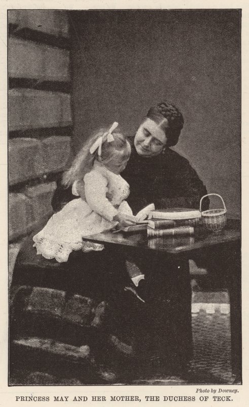 Princess May and her Mother, the Duchess of Teck by English Photographer
