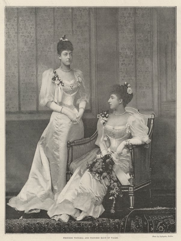 Princess Victoria and Princess Maud of Wales by English Photographer
