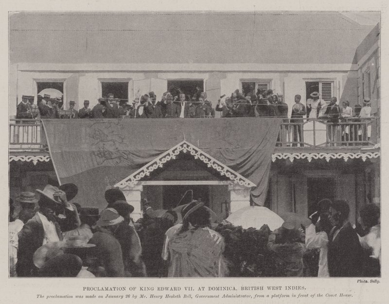Proclamation of King Edward VII at Dominica, British West Indies by English Photographer