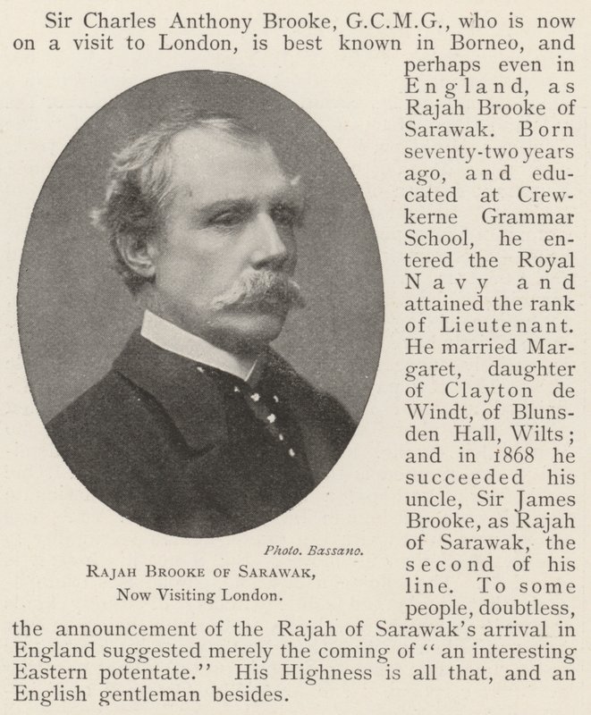 Rajah Brooke of Sarawak, Now Visiting London by English Photographer
