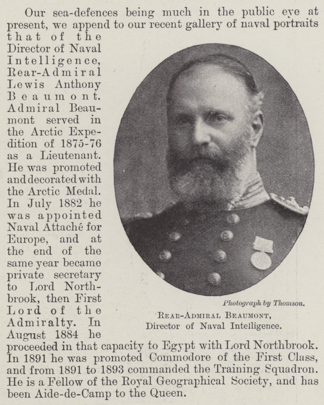 Rear-Admiral Beaumont, Director of Naval Intelligence by English Photographer