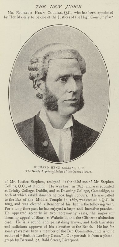 Richard Henn Collins, QC by English Photographer